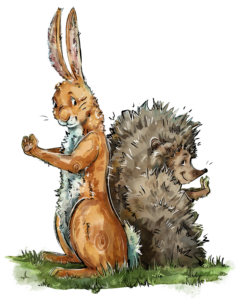 Hase und Igel aus dem Buch Der Igeltraum